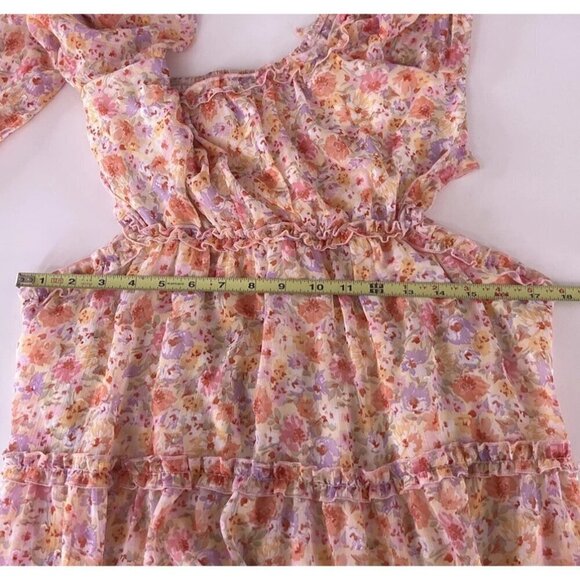Vintage Jessica Simpson Women’s Sz XL Dress Floral Ruffled Boho Western Style - Picture 13 of 14